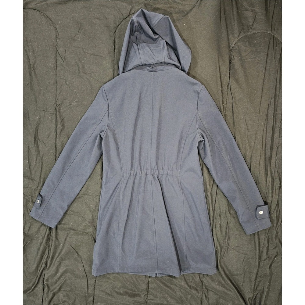 Tommy Hilfiger Women's Navy Blue Hooded Trench Coat Jacket S Small Removable... - Picture 3 of 11